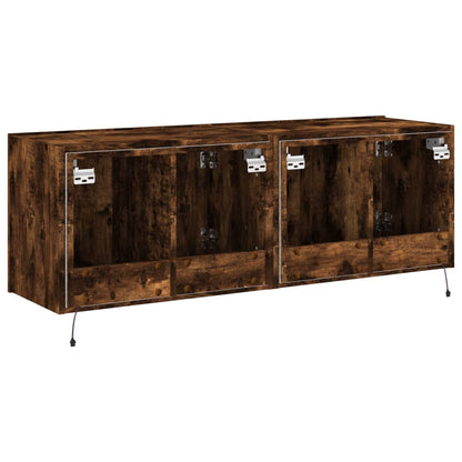 TV-Wandschränke mit LED-Leuchten 2 Stk. Räuchereiche 60x35x41cm - Pazzar.ch