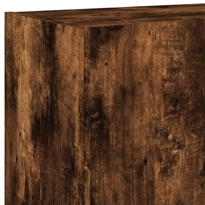 TV-Wandschränke mit LED-Leuchten 2 Stk. Räuchereiche 60x35x41cm - Pazzar.ch