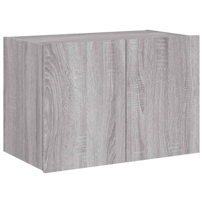 TV-Wandschrank mit LED-Leuchten Grau Sonoma 60x35x41 cm - Pazzar.ch