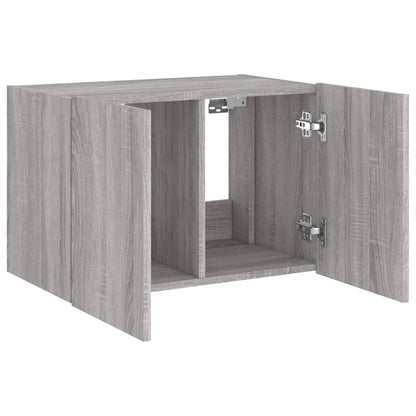 TV-Wandschrank mit LED-Leuchten Grau Sonoma 60x35x41 cm - Pazzar.ch