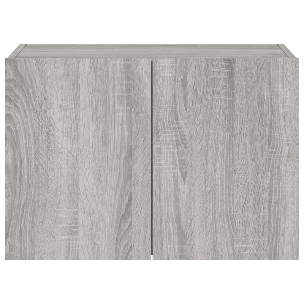 TV-Wandschrank mit LED-Leuchten Grau Sonoma 60x35x41 cm - Pazzar.ch
