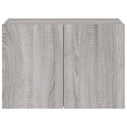 TV-Wandschrank mit LED-Leuchten Grau Sonoma 60x35x41 cm - Pazzar.ch