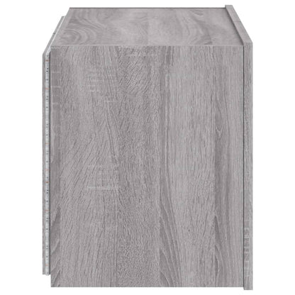 TV-Wandschrank mit LED-Leuchten Grau Sonoma 60x35x41 cm - Pazzar.ch