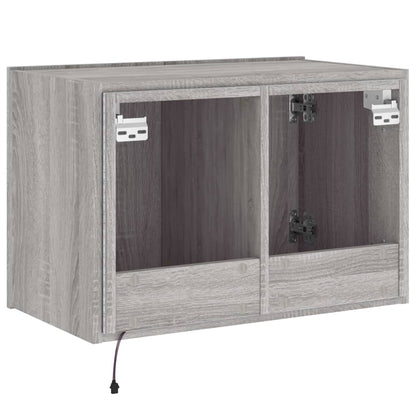 TV-Wandschrank mit LED-Leuchten Grau Sonoma 60x35x41 cm - Pazzar.ch