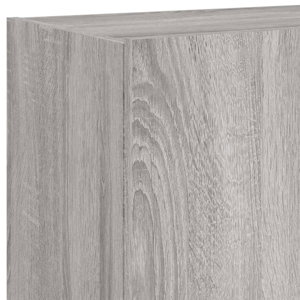 TV-Wandschrank mit LED-Leuchten Grau Sonoma 60x35x41 cm - Pazzar.ch
