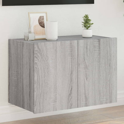 TV-Wandschrank mit LED-Leuchten Grau Sonoma 60x35x41 cm - Pazzar.ch