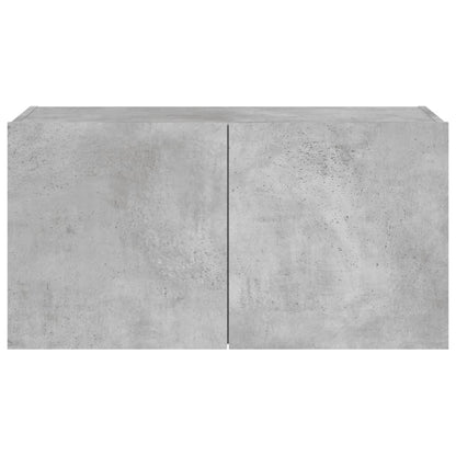 TV-Wandschrank mit LED-Leuchten Betongrau 80x35x41 cm - Pazzar.ch