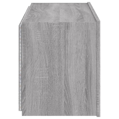TV-Wandschrank mit LED-Leuchten Grau Sonoma 80x35x41 cm - Pazzar.ch