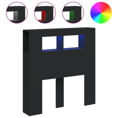 LED-Kopfteil Schwarz 100x18,5x103,5 cm Holzwerkstoff - Pazzar.ch