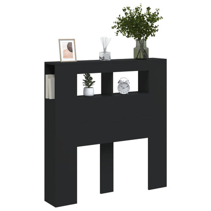 LED-Kopfteil Schwarz 100x18,5x103,5 cm Holzwerkstoff - Pazzar.ch