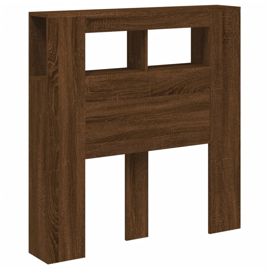 LED-Kopfteil Braun Eichen-Optik 100x18,5x103,5 cm Holzwerkstoff - Pazzar.ch