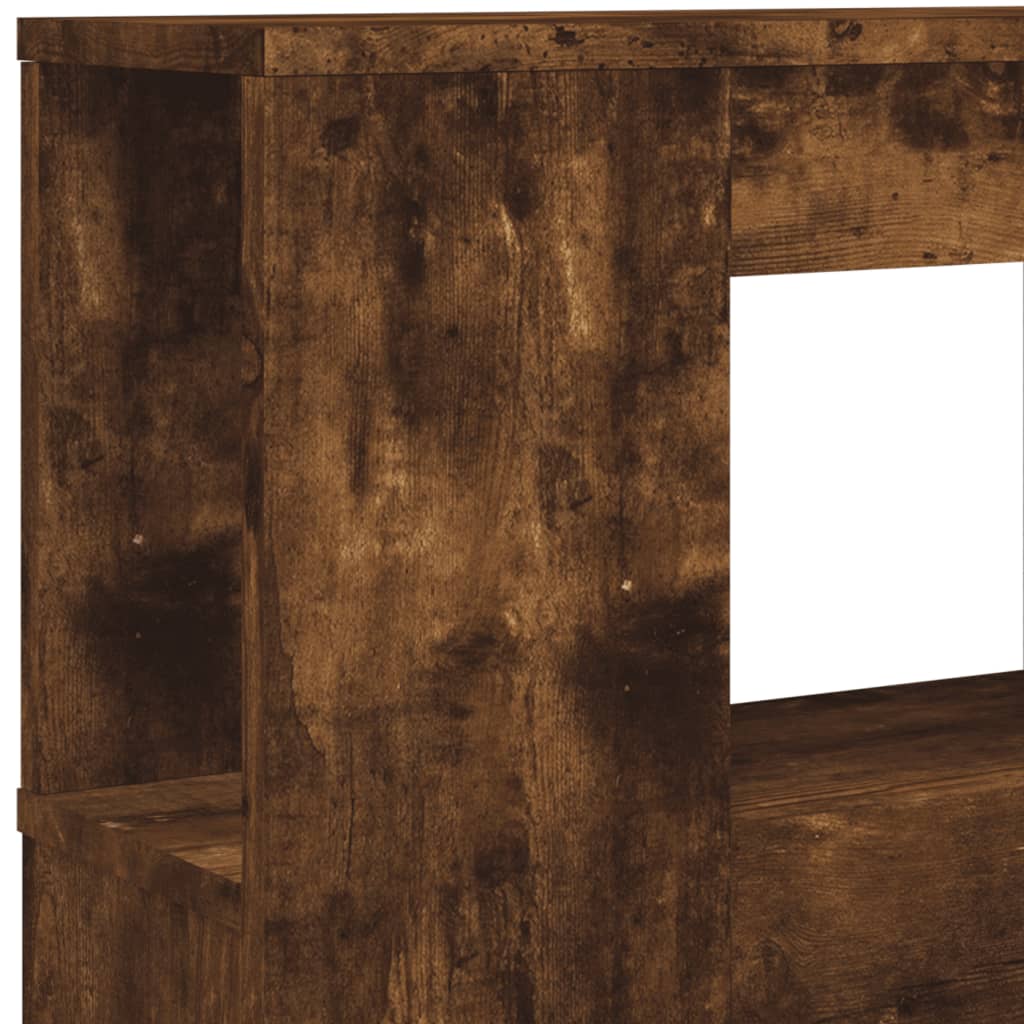 LED-Kopfteil Räuchereiche 120x18,5x103,5 cm Holzwerkstoff - Pazzar.ch
