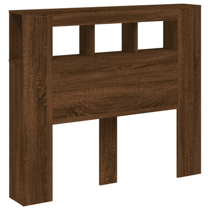 LED-Kopfteil Braun Eichen-Optik 120x18,5x103,5 cm Holzwerkstoff - Pazzar.ch