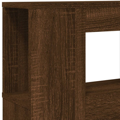 LED-Kopfteil Braun Eichen-Optik 120x18,5x103,5 cm Holzwerkstoff - Pazzar.ch