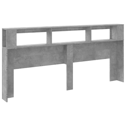 LED-Kopfteil Betongrau 220x18,5x103,5 cm Holzwerkstoff - Pazzar.ch