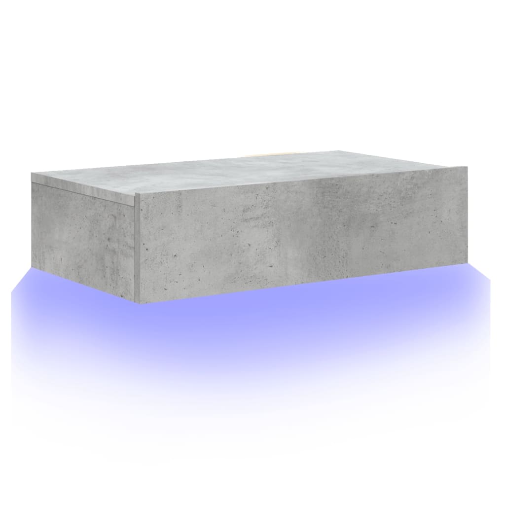 TV-Schrank mit LED-Leuchten Betongrau 60x35x15,5 cm - Pazzar.ch