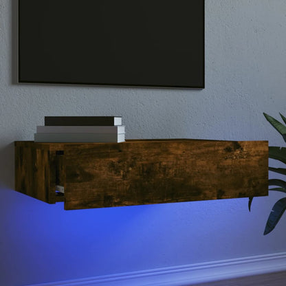 TV-Schrank mit LED-Leuchten Räuchereiche 60x35x15,5 cm - Pazzar.ch