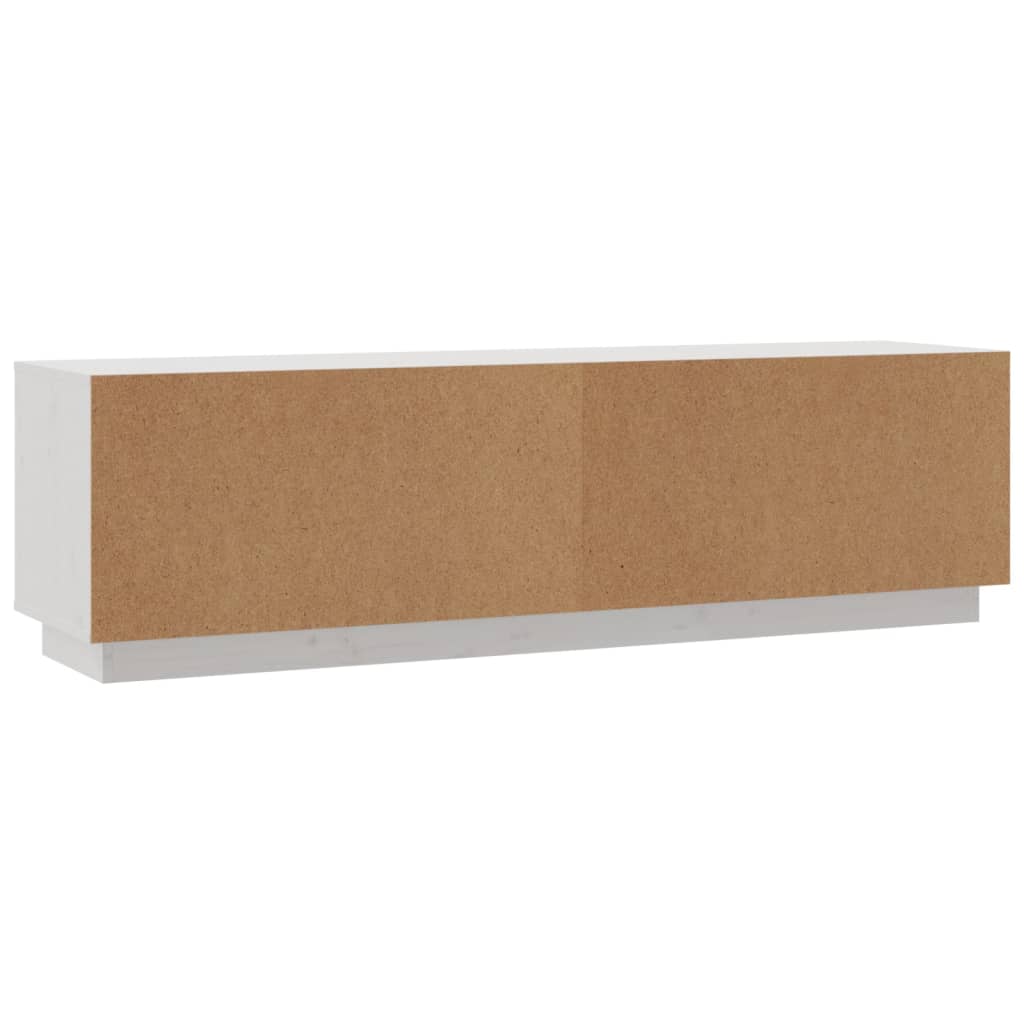 TV-Schrank Weiß 140x35x40 cm Massivholz Kiefer - Pazzar.ch