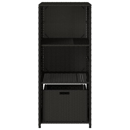 Gartenschrank Schwarz 50x55x115 cm Poly Rattan - Pazzar.ch