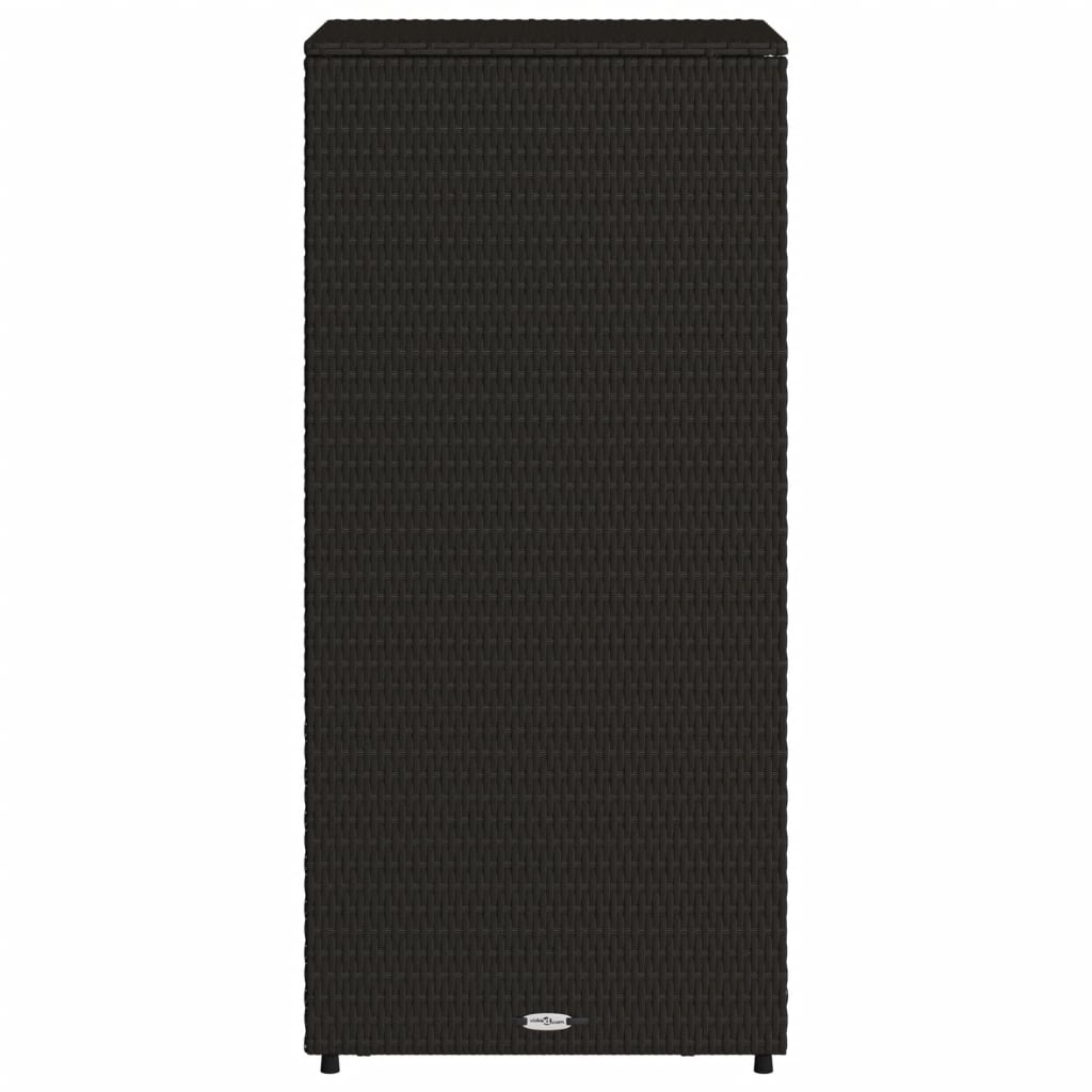 Gartenschrank Schwarz 50x55x115 cm Poly Rattan - Pazzar.ch