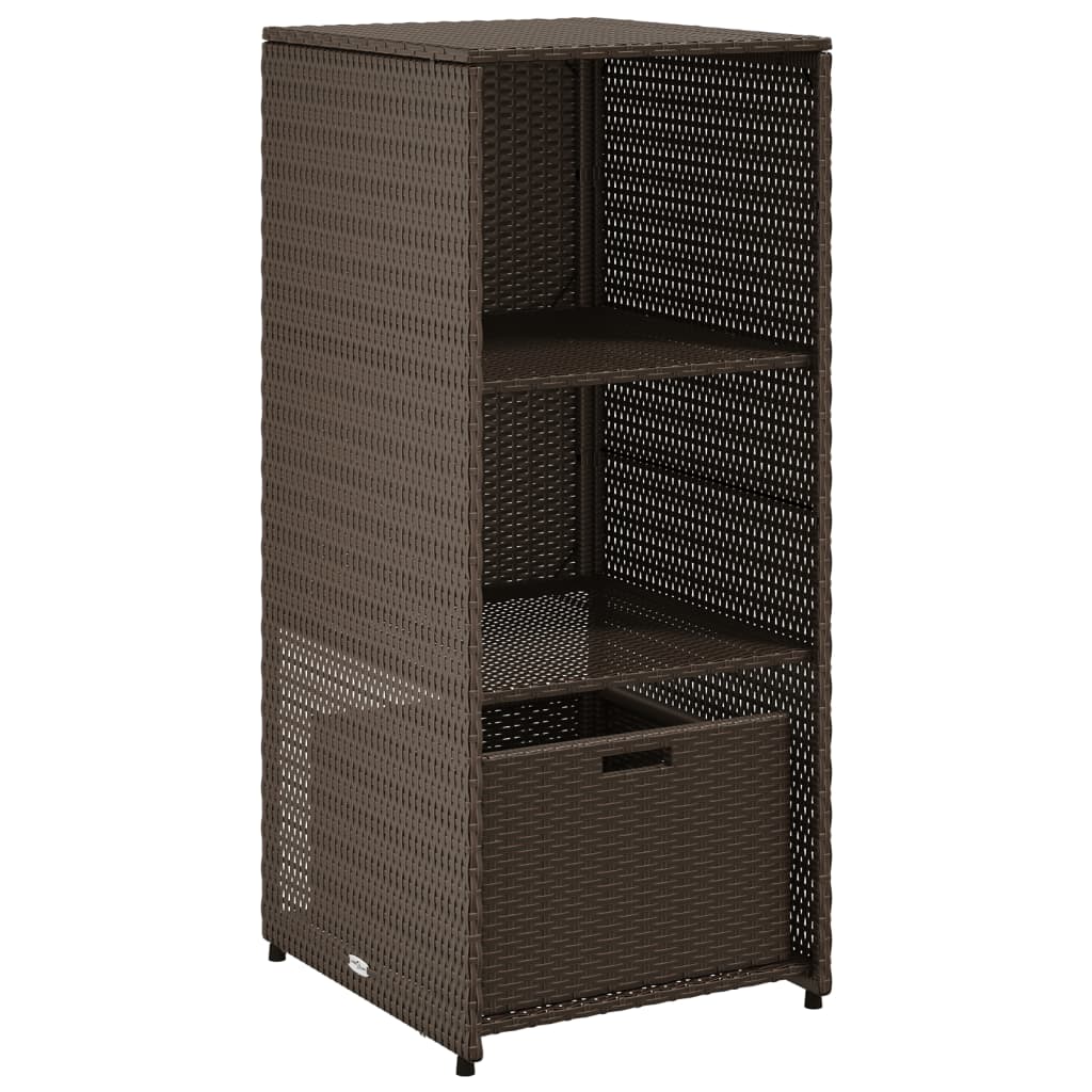 Gartenschrank Braun 50x55x115 cm Poly Rattan - Pazzar.ch