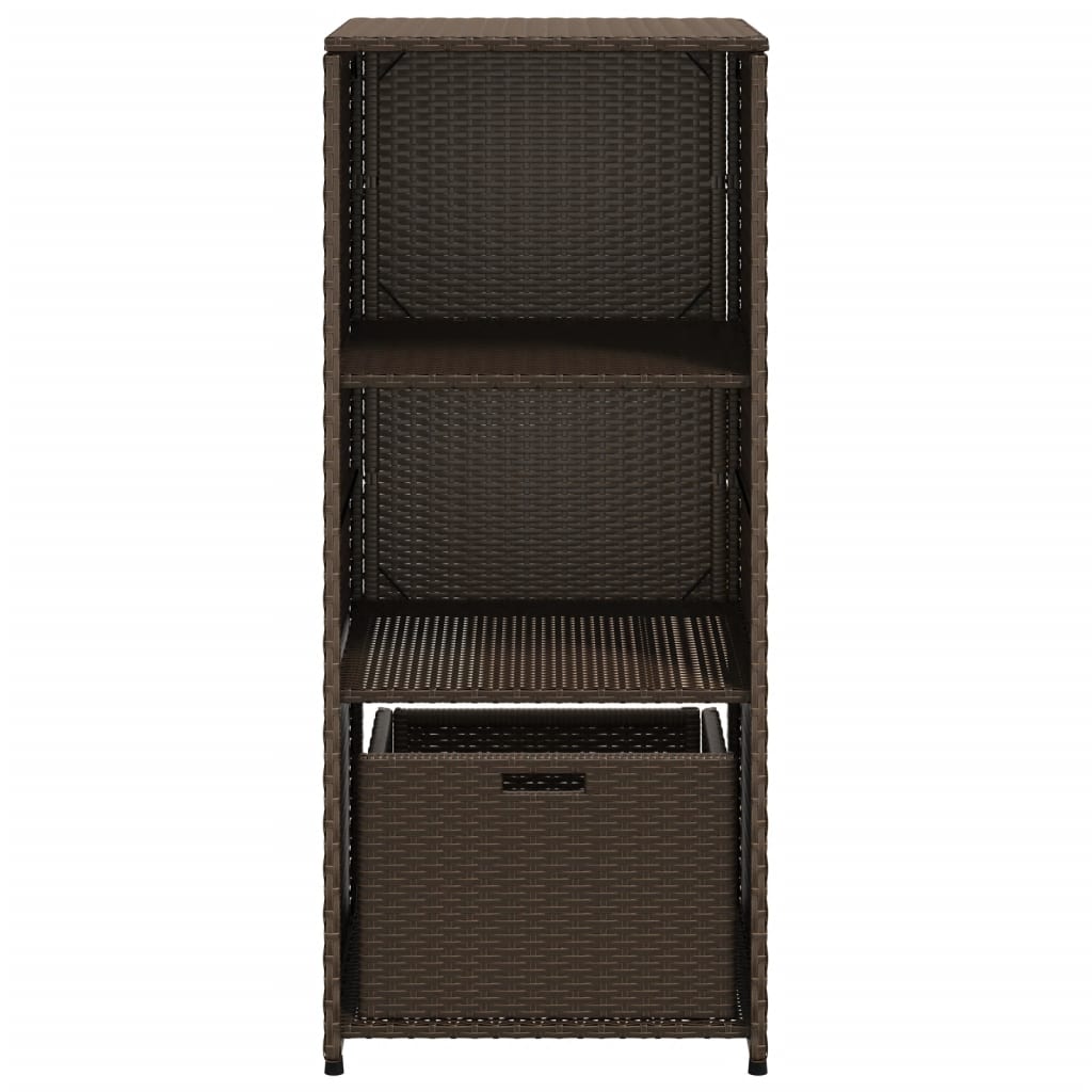 Gartenschrank Braun 50x55x115 cm Poly Rattan - Pazzar.ch
