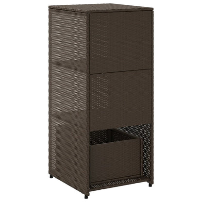 Gartenschrank Braun 50x55x115 cm Poly Rattan - Pazzar.ch