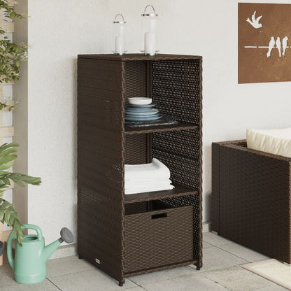 Gartenschrank Braun 50x55x115 cm Poly Rattan - Pazzar.ch