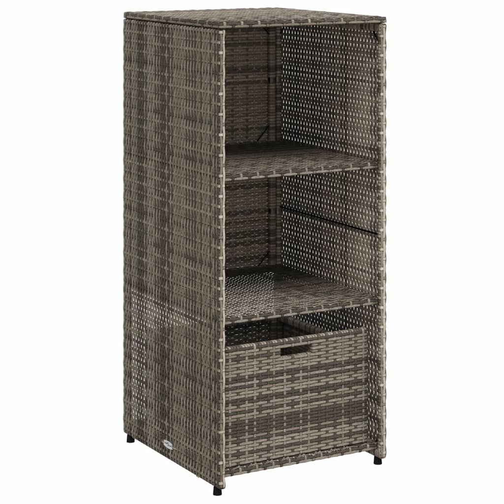 Gartenschrank Grau 50x55x115 cm Poly Rattan - Pazzar.ch