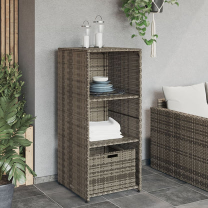 Gartenschrank Grau 50x55x115 cm Poly Rattan - Pazzar.ch