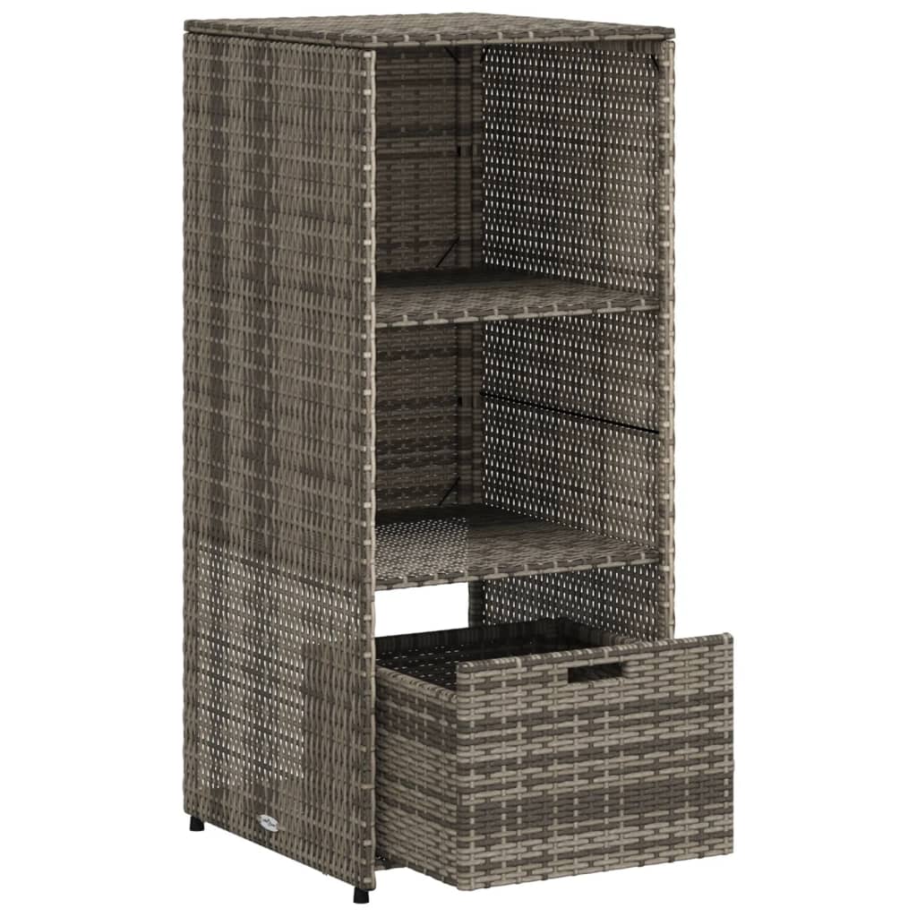 Gartenschrank Grau 50x55x115 cm Poly Rattan - Pazzar.ch