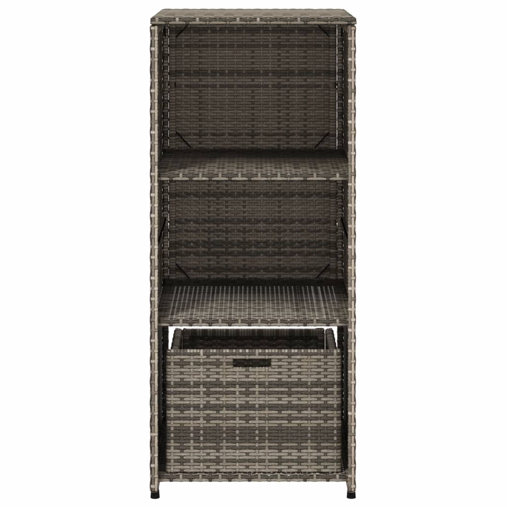 Gartenschrank Grau 50x55x115 cm Poly Rattan - Pazzar.ch