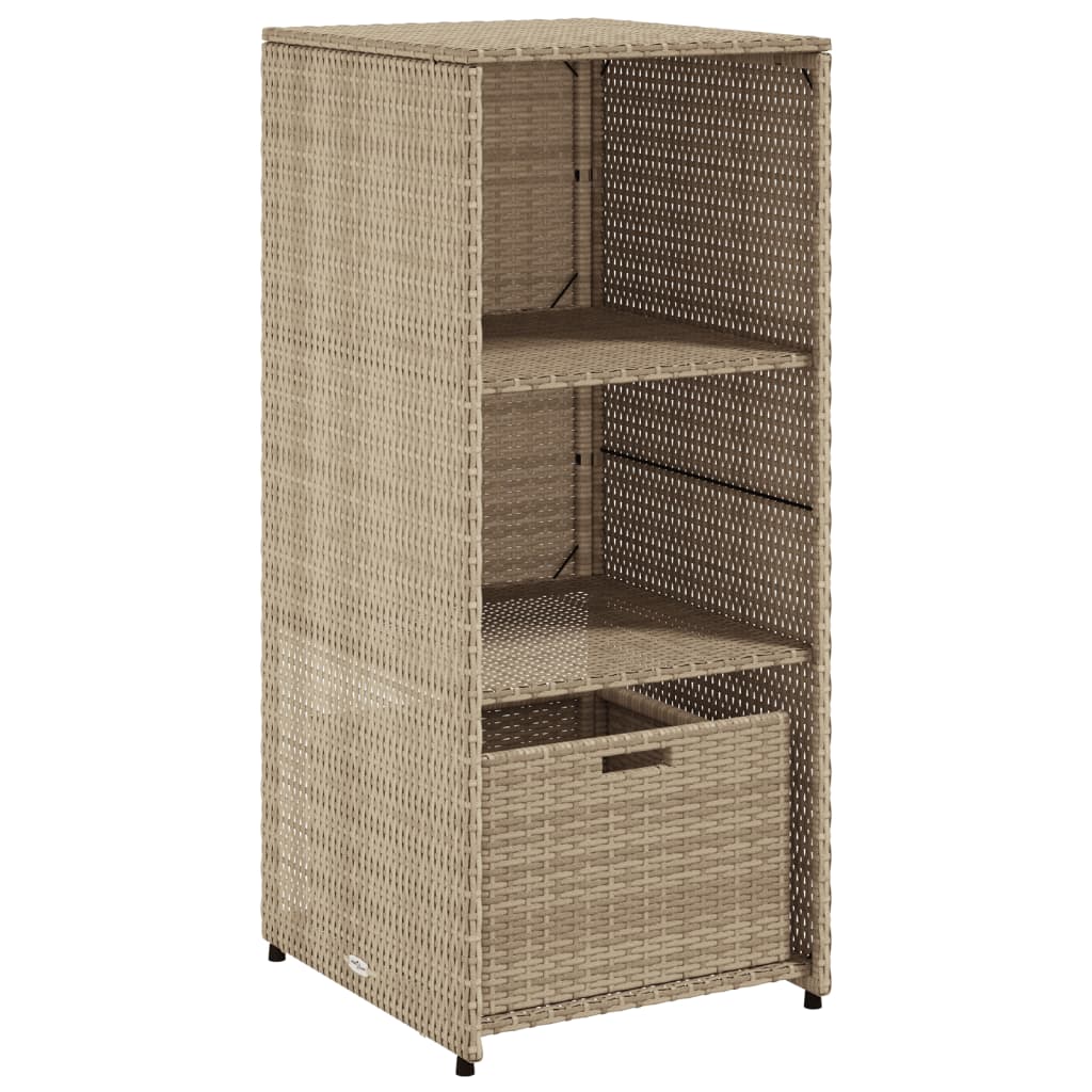 Gartenschrank Beige 50x55x115 cm Poly Rattan - Pazzar.ch