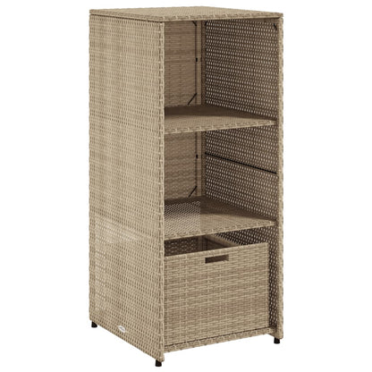 Gartenschrank Beige 50x55x115 cm Poly Rattan - Pazzar.ch