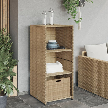 Gartenschrank Beige 50x55x115 cm Poly Rattan - Pazzar.ch