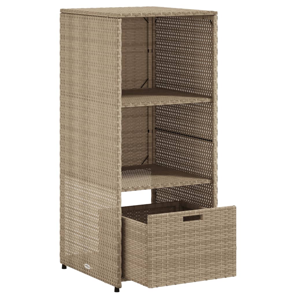 Gartenschrank Beige 50x55x115 cm Poly Rattan - Pazzar.ch