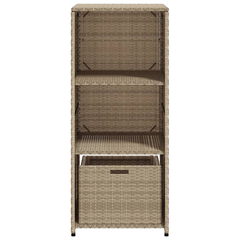 Gartenschrank Beige 50x55x115 cm Poly Rattan - Pazzar.ch
