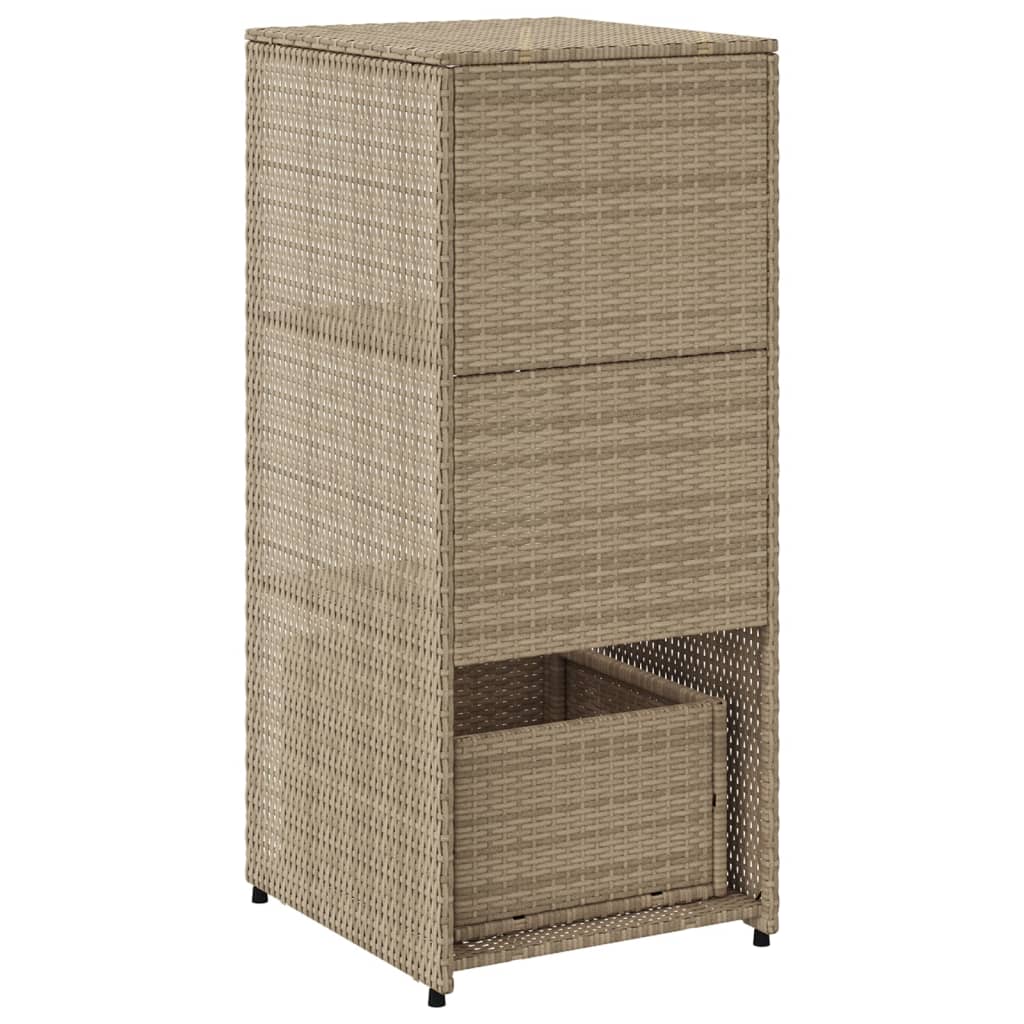 Gartenschrank Beige 50x55x115 cm Poly Rattan - Pazzar.ch