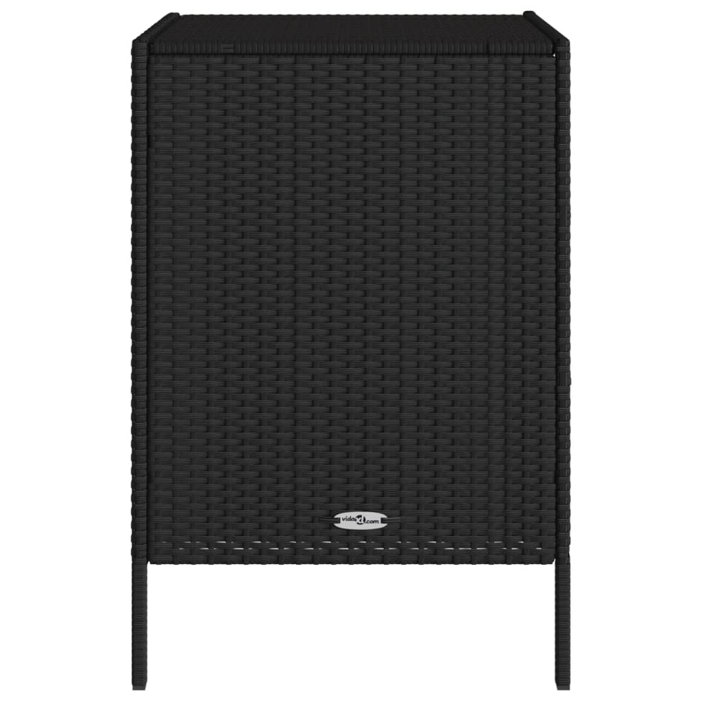 Gartenschrank Schwarz 55x59x80 cm Poly Rattan - Pazzar.ch