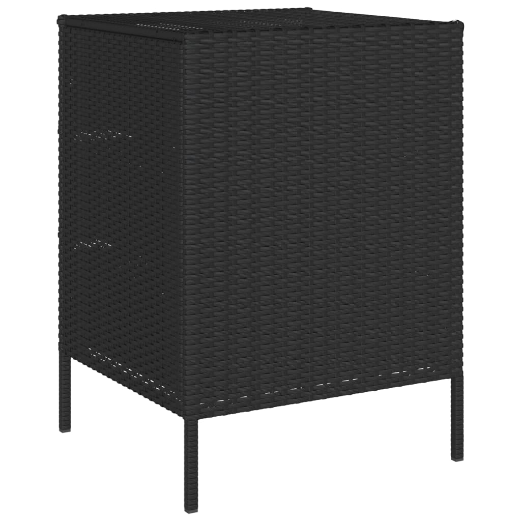 Gartenschrank Schwarz 55x59x80 cm Poly Rattan - Pazzar.ch