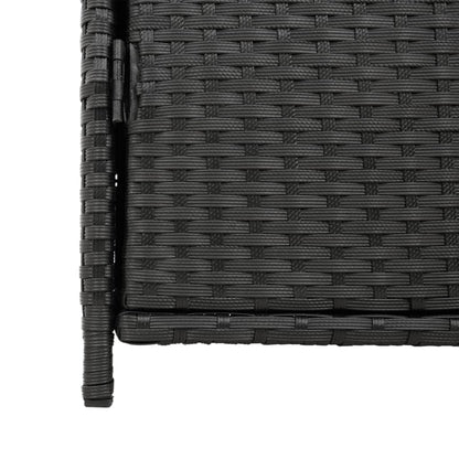 Gartenschrank Schwarz 55x59x80 cm Poly Rattan - Pazzar.ch