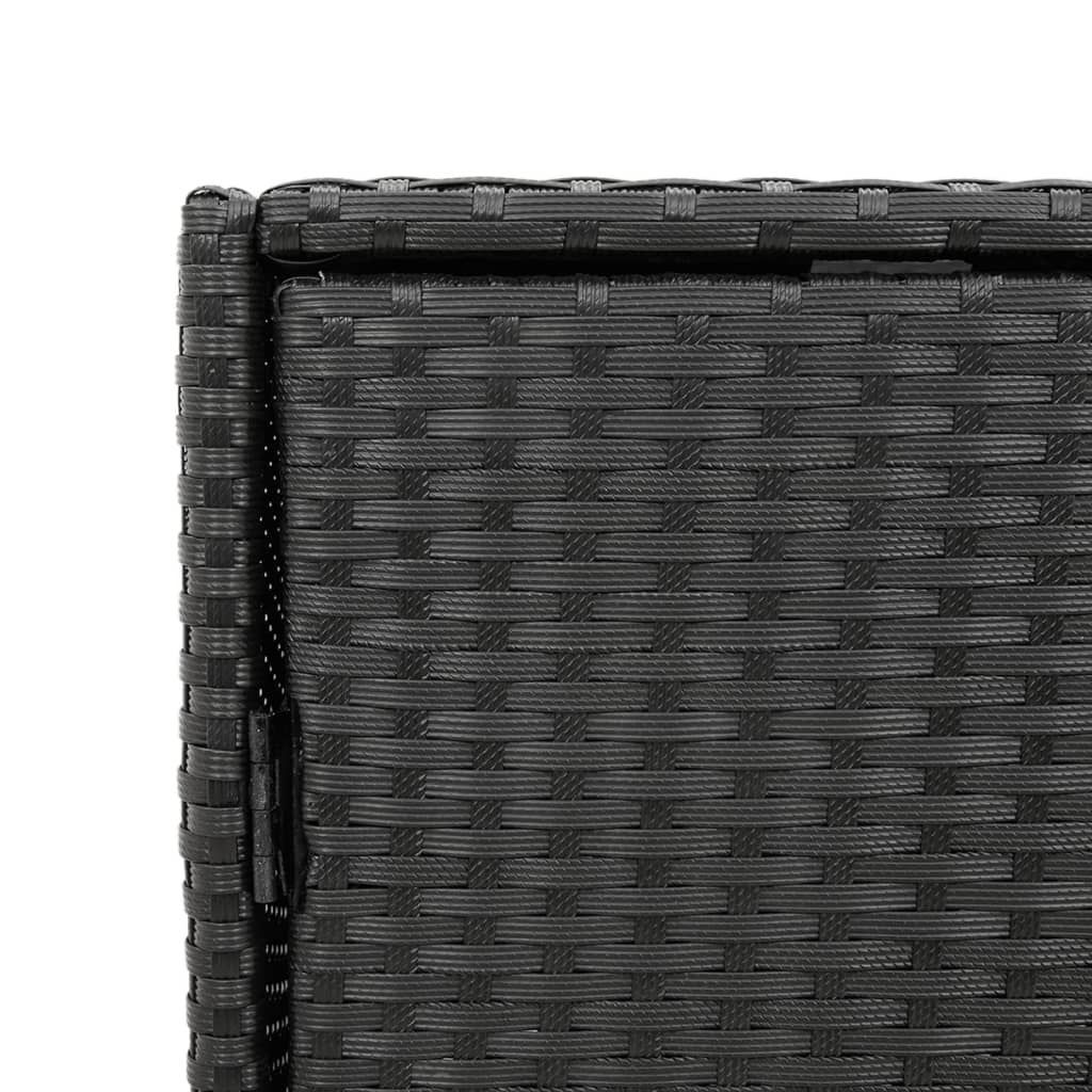 Gartenschrank Schwarz 55x59x80 cm Poly Rattan - Pazzar.ch