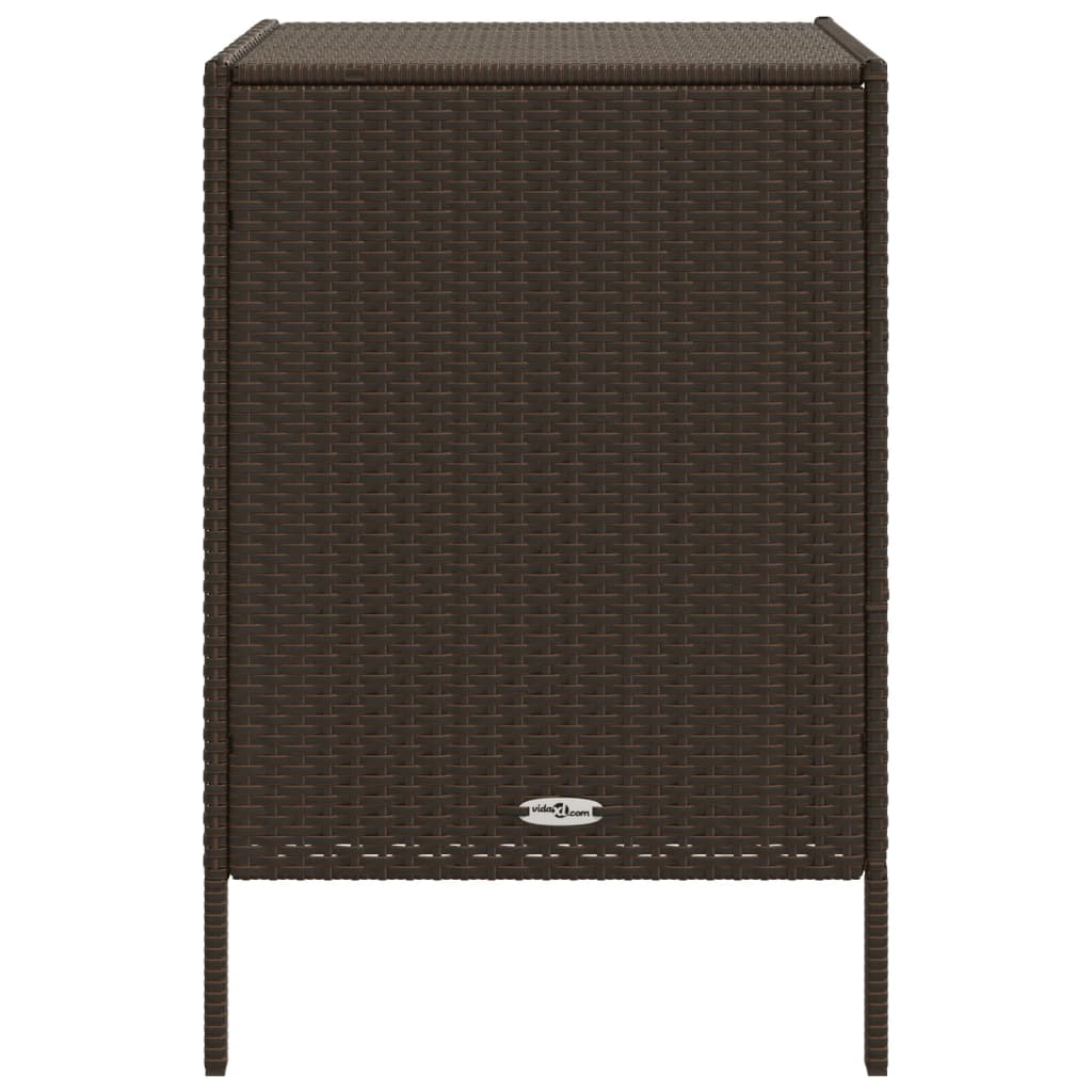 Gartenschrank Braun 55x59x80 cm Poly Rattan - Pazzar.ch