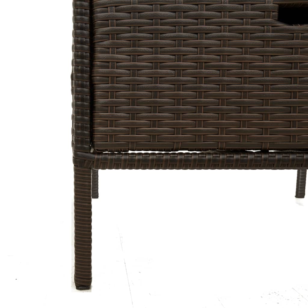 Gartenschrank Braun 55x59x80 cm Poly Rattan - Pazzar.ch