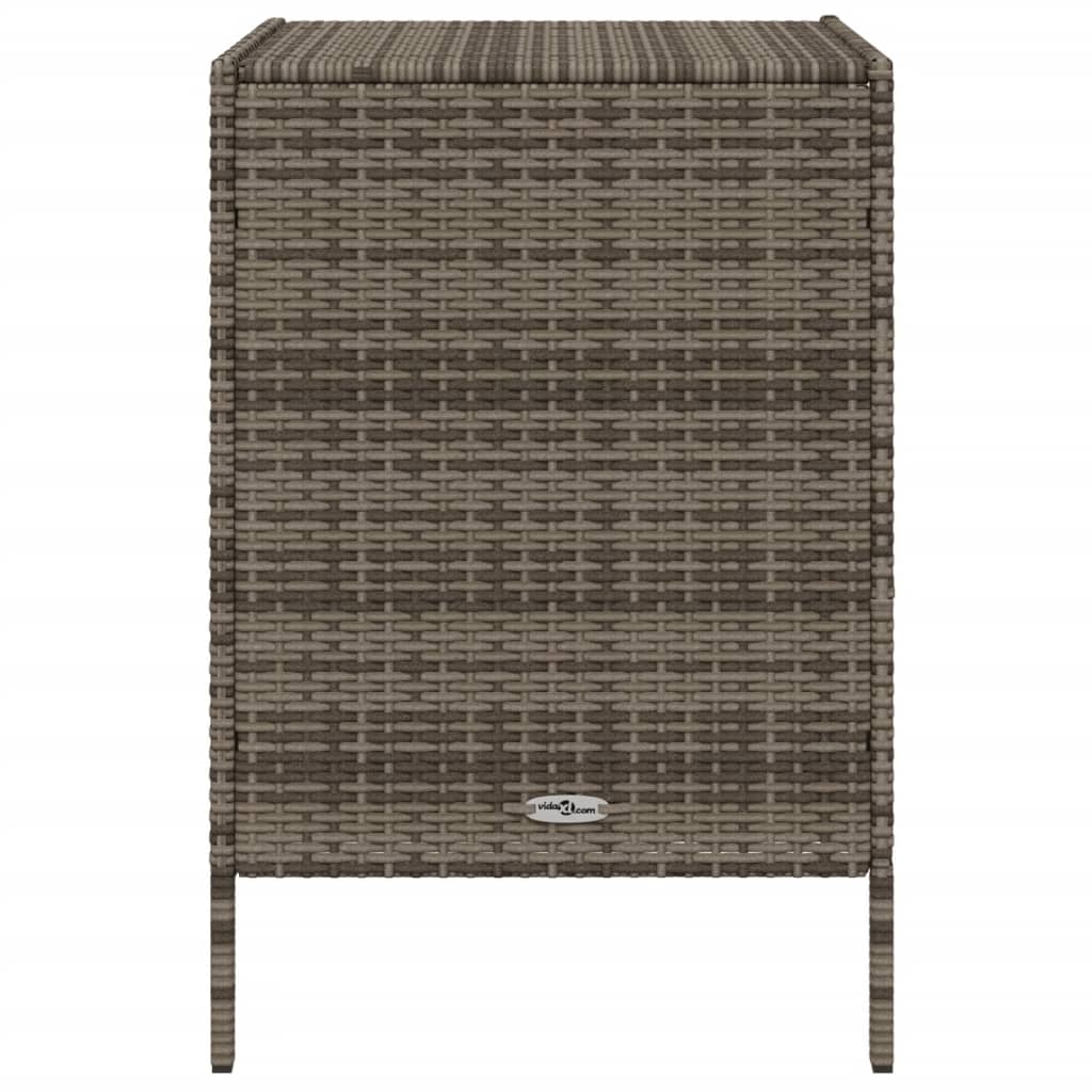 Gartenschrank Grau 55x59x80 cm Poly Rattan - Pazzar.ch