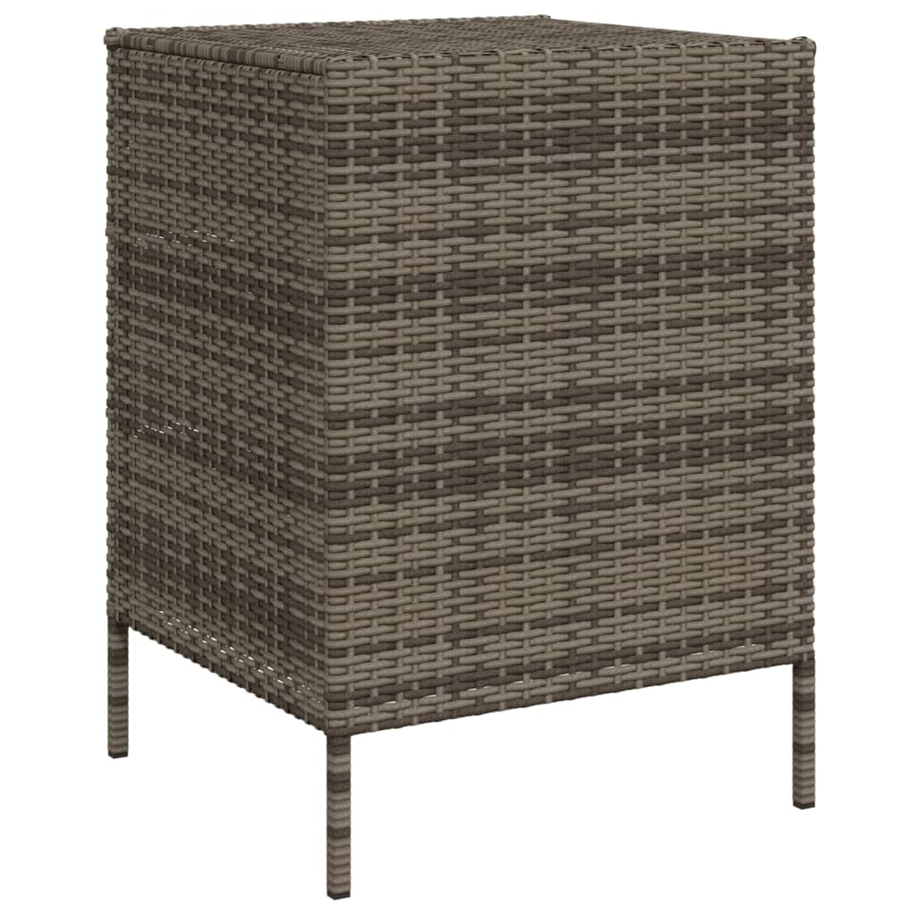 Gartenschrank Grau 55x59x80 cm Poly Rattan - Pazzar.ch