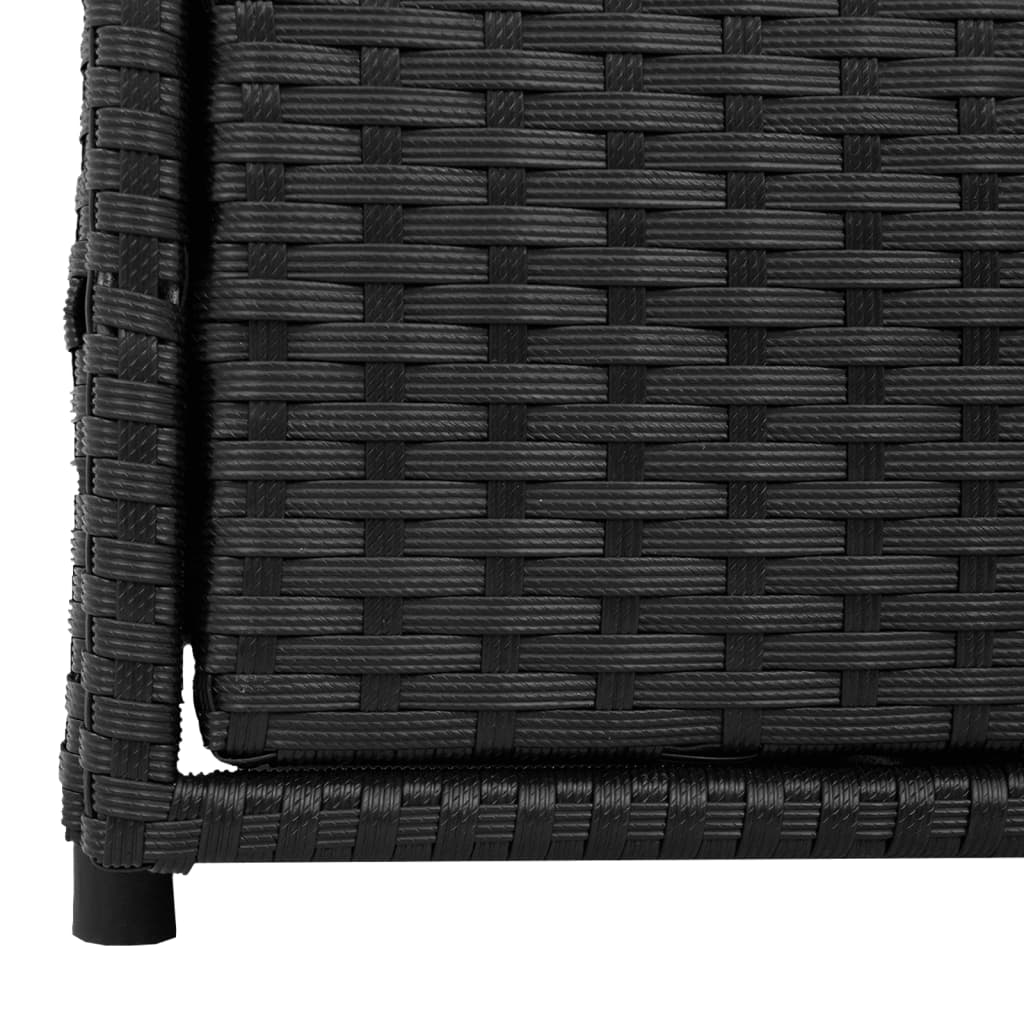Gartenschrank Schwarz 55x59x69 cm Poly Rattan - Pazzar.ch
