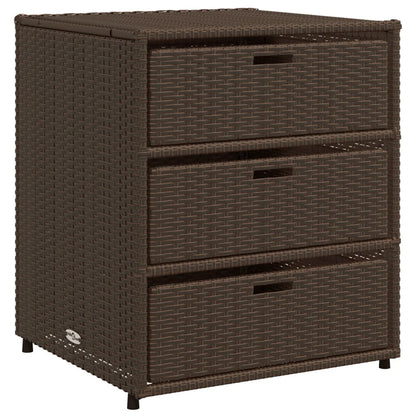 Gartenschrank Braun 55x59x69 cm Poly Rattan - Pazzar.ch