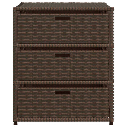 Gartenschrank Braun 55x59x69 cm Poly Rattan - Pazzar.ch