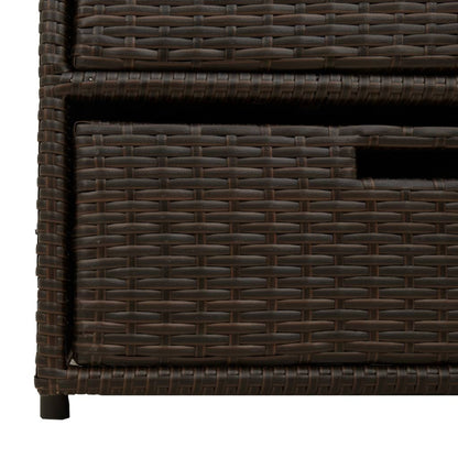 Gartenschrank Braun 55x59x69 cm Poly Rattan - Pazzar.ch